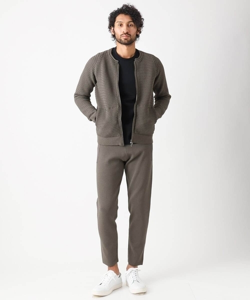 ニットノーカラーブルゾン セットアップ（ブルゾン）｜MICHEL KLEIN