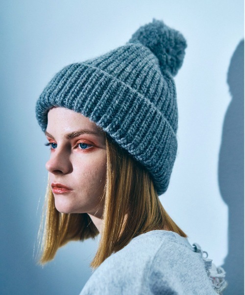 RNA（アールエヌエー）の「E5045 ローゲージニットＣＡＰ（ニットキャップ/ビーニー・レディース・グリーン/杢グレー/ブラック・FREE）」の2枚目の写真