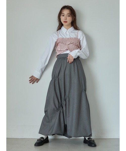 希少✨VIVIENNETAM　裾バルーンスカート　パワーネット　ストレッチ　総柄 希少✨VIVIENNETAM 裾バルーンスカート パワーネット ストレッチ