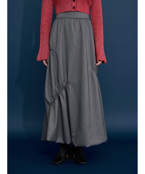 Stylevoice for xxx（スタイルヴォイスフォー）の「ヘリンボンバルーンスカート（スカート・レディース・ネイビー/ブラック・FREE）」の15枚目の写真