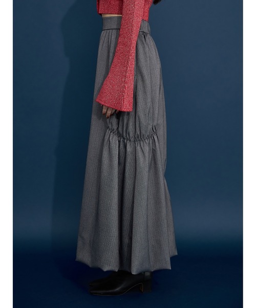 Stylevoice for xxx（スタイルヴォイスフォー）の「ヘリンボンバルーンスカート（スカート・レディース・ネイビー/ブラック・FREE）」の16枚目の写真