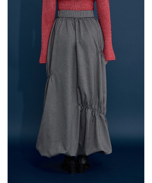 Stylevoice for xxx（スタイルヴォイスフォー）の「ヘリンボンバルーンスカート（スカート・レディース・ネイビー/ブラック・FREE）」の17枚目の写真