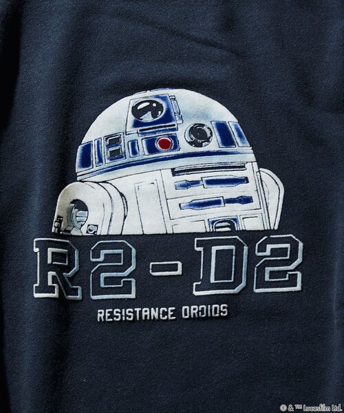 【セール】FREAK’S STORE/フリークスストア STARWARS/スターウォーズ R2-D2 フロッキープリント クルーネック スウェット/リラックスフィット（スウェット）｜FREAK'S STORE（フリークスストア）