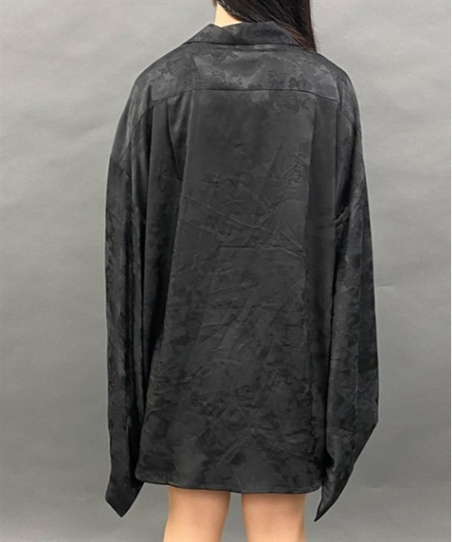 AXES-X（アクシーズエックス）の「扇子ジャカード着物風長袖シャツ（シャツ/ブラウス・メンズ・ブラック/キナリ/ブルーグリーン・MEDIUM/LARGE/X-LARGE）」の6枚目の写真