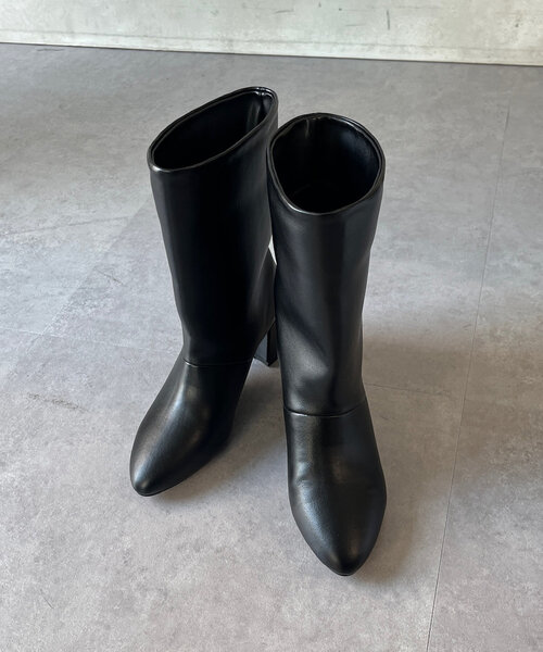 DouDou（ドゥドゥ）の「ルーズフィットミドルブーツ（ブーツ・レディース・ブラック・MEDIUM/SMALL/LARGE）」の6枚目の写真
