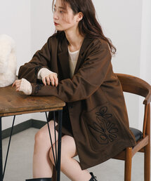 Kastane | 【セットアップ対応/裏地なし】フレンチツイル刺繍ジャケット(テーラードジャケット)