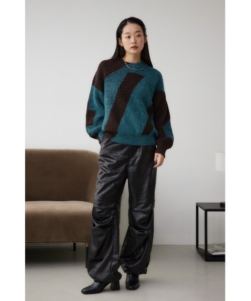 AZUL by moussy(アズールバイマウジー)の「ドロストリングパラシュートパンツ(スラックス・レディース・ブラック系その他2/グレー・MEDIUM/SMALL)」の4枚目の写真