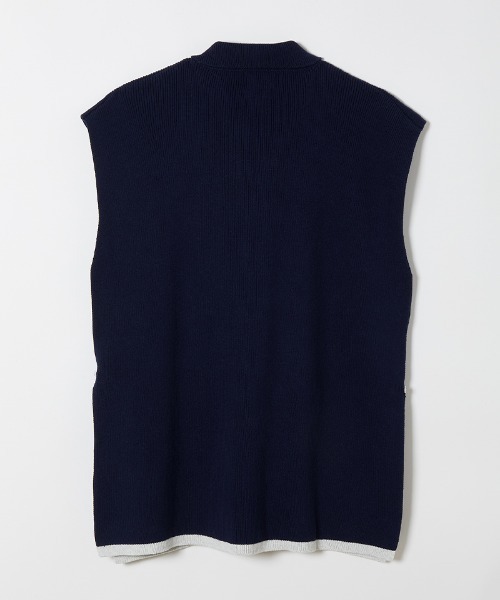 soduk(スドーク)の「【soduk】big knit vest(ベスト・レディース・ネイビー/レッド・ONE SIZE)」の6枚目の写真