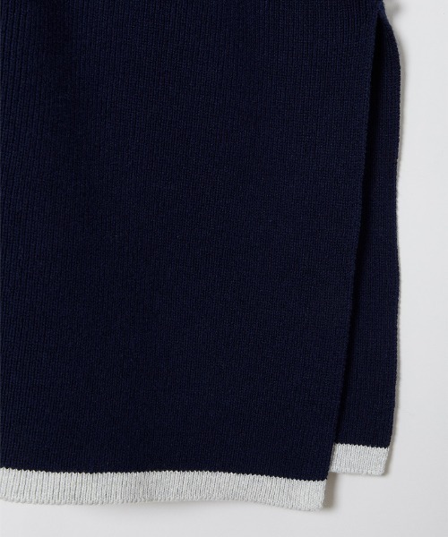 soduk(スドーク)の「【soduk】big knit vest(ベスト・レディース・ネイビー/レッド・ONE SIZE)」の4枚目の写真