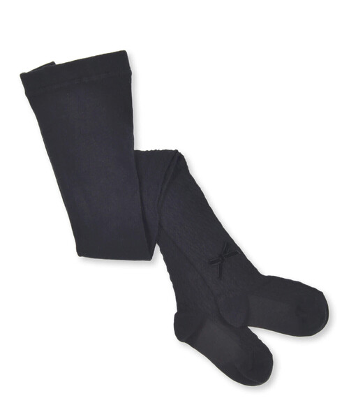 BeBe（ベベ）の「ケーブル編みリボン付きタイツ(80~140cm)（タイツ/ストッキング・キッズ・レッド/ブラック/オフホワイト・M/XS/S/L）」の13枚目の写真