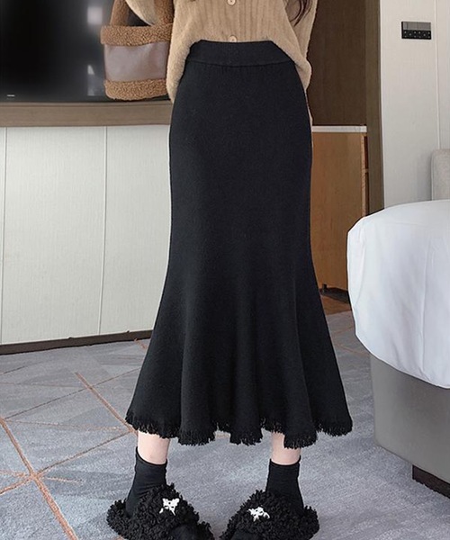 ✨新品未使用✨MARNI マーメイド ニットスカート【42イタリアサイズ】 膝下丈ニットマーメイドスカート｜オフィスカジュアル