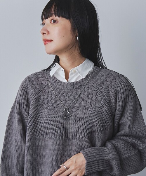 coen（コーエン）の「ロングチェーンハートモチーフネックレス（ヘアゴム・レディース・シルバー/ゴールド・FREE）」の7枚目の写真