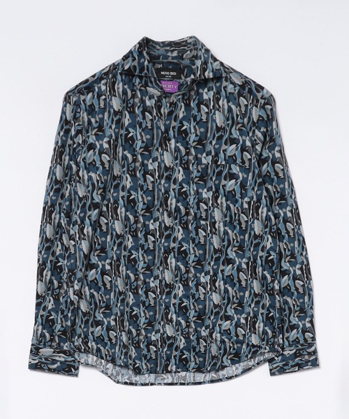 MEN'S BIGI(メンズビギ)の「Liberty コーデュロイフラワープリントシャツ(シャツ/ブラウス・メンズ・ボルドー/ブルー/ブラック・04/01/03/02)」の2枚目の写真