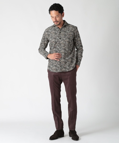 MEN'S BIGI(メンズビギ)の「Liberty コーデュロイフラワープリントシャツ(シャツ/ブラウス・メンズ・ボルドー/ブルー/ブラック・04/01/03/02)」の14枚目の写真