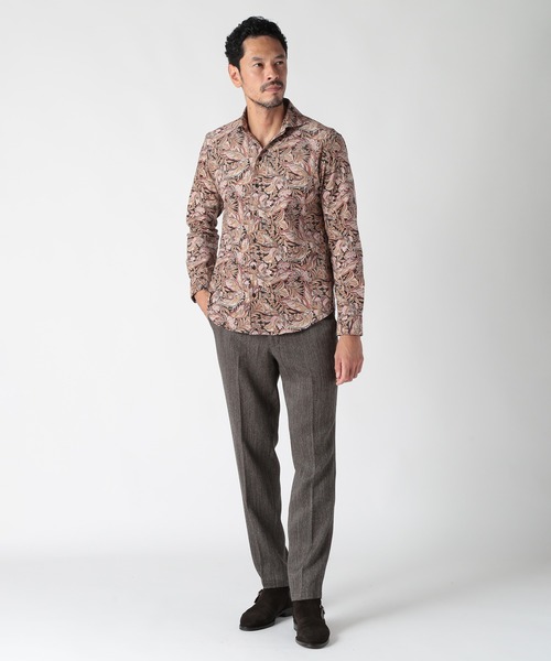 MEN'S BIGI(メンズビギ)の「Liberty コーデュロイフラワープリントシャツ(シャツ/ブラウス・メンズ・ボルドー/ブルー/ブラック・04/01/03/02)」の13枚目の写真