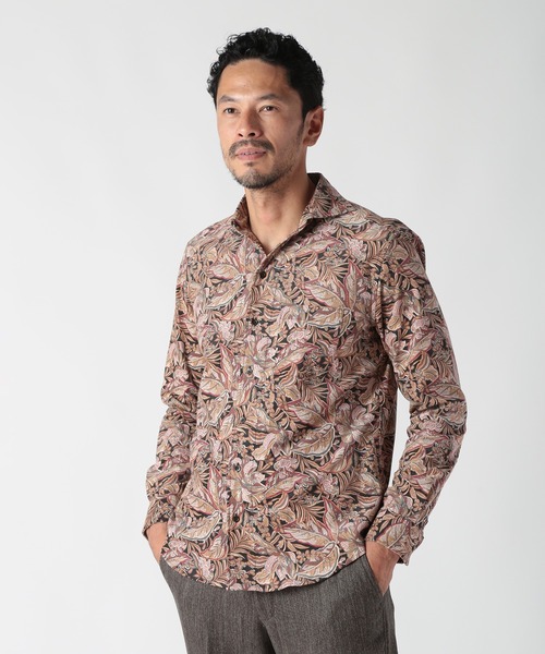 MEN'S BIGI(メンズビギ)の「Liberty コーデュロイフラワープリントシャツ(シャツ/ブラウス・メンズ・ボルドー/ブルー/ブラック・04/01/03/02)」の11枚目の写真