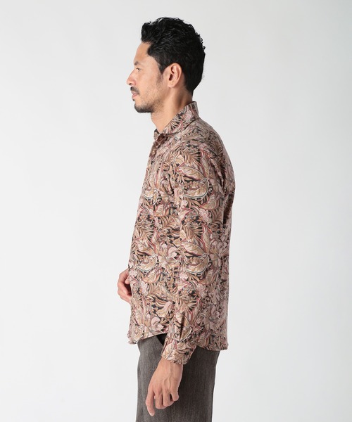MEN'S BIGI(メンズビギ)の「Liberty コーデュロイフラワープリントシャツ(シャツ/ブラウス・メンズ・ボルドー/ブルー/ブラック・04/01/03/02)」の15枚目の写真