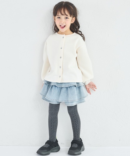 pairmanon(ペアマノン)の「【ぬくふわ】裏起毛 きらきら アソート ハートボタン カーディガン(カーディガン/ボレロ・キッズ・ブラック/グレー/アイボリー/ホワイト系その他/ブラック系その他/ライトピンク/ブラウン系その他・110/140/120/90/130/100/150)」の10枚目の写真