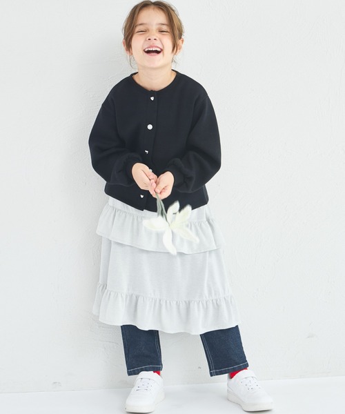 pairmanon(ペアマノン)の「【ぬくふわ】裏起毛 きらきら アソート ハートボタン カーディガン(カーディガン/ボレロ・キッズ・ブラック/グレー/アイボリー/ホワイト系その他/ブラック系その他/ライトピンク/ブラウン系その他・110/140/120/90/130/100/150)」の14枚目の写真