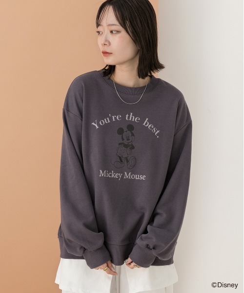 Disney(ディズニー)の「【Mickey Mouse】裏毛ビッグプルオーバー(スウェット・レディース・オートミール/チャコール/ブラウン・FREE)」の12枚目の写真