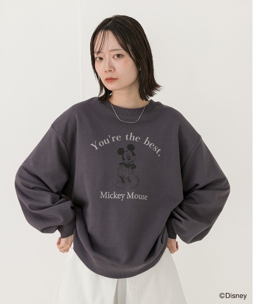 Disney(ディズニー)の「【Mickey Mouse】裏毛ビッグプルオーバー(スウェット・レディース・オートミール/チャコール/ブラウン・FREE)」の16枚目の写真
