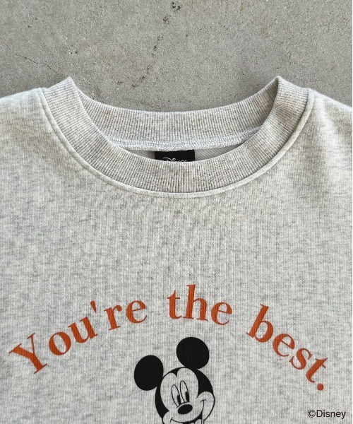 Disney(ディズニー)の「【Mickey Mouse】裏毛ビッグプルオーバー(スウェット・レディース・オートミール/チャコール/ブラウン・FREE)」の7枚目の写真