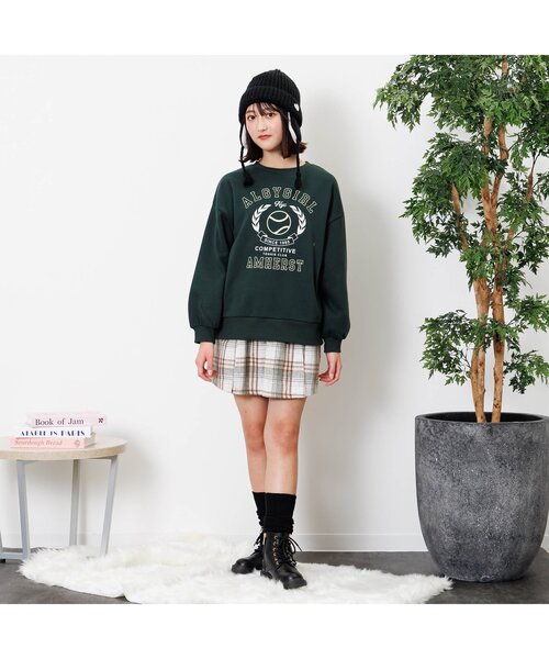 algy（アルジー）の「起毛チェックりぼんスカパン（スカート・キッズ・ベージュ/ブラック/レッド/グリーン・SMALL/MEDIUM/X-SMALL/XX-SMALL）」の10枚目の写真