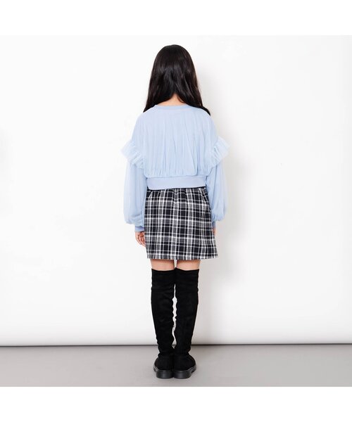 algy（アルジー）の「起毛チェックりぼんスカパン（スカート・キッズ・ベージュ/ブラック/レッド/グリーン・SMALL/MEDIUM/X-SMALL/XX-SMALL）」の12枚目の写真