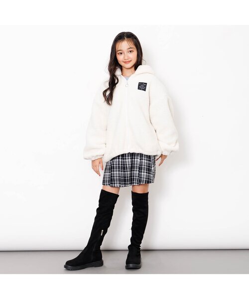 algy（アルジー）の「起毛チェックりぼんスカパン（スカート・キッズ・ベージュ/ブラック/レッド/グリーン・SMALL/MEDIUM/X-SMALL/XX-SMALL）」の13枚目の写真