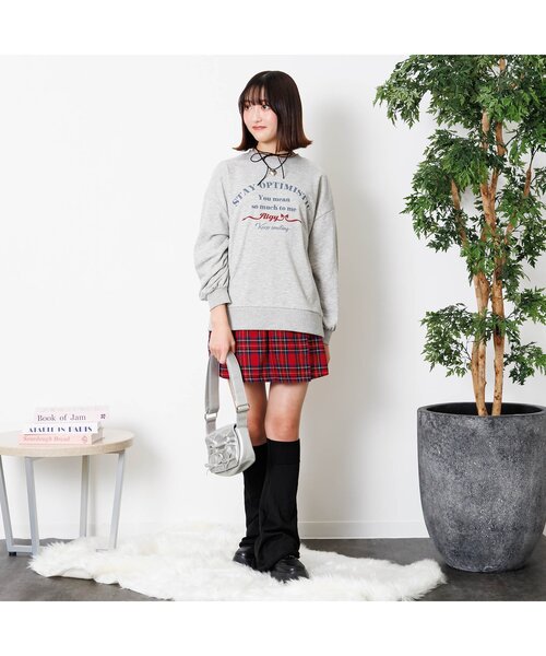 algy（アルジー）の「起毛チェックりぼんスカパン（スカート・キッズ・ベージュ/ブラック/レッド/グリーン・SMALL/MEDIUM/X-SMALL/XX-SMALL）」の15枚目の写真