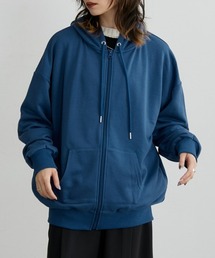 ガーゼ裏毛　オーバーサイズＺＩＰパーカー［Soiunique］