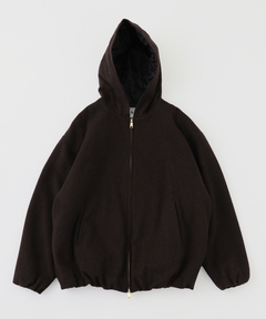 cation melange stand collar tielocken long coat / カチオンメランジ