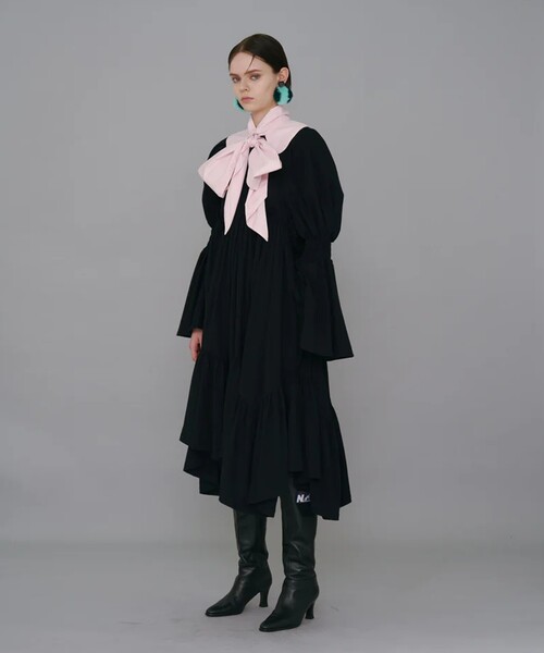 NON TOKYO 新品ワンピース NON TOKYO ワンピース PRINT RIB LONG SLEEVE ONE-PIECE