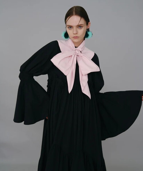 NONTOKYO ワンピース NON TOKYO ワンピース PRINT RIB LONG SLEEVE ONE-PIECE