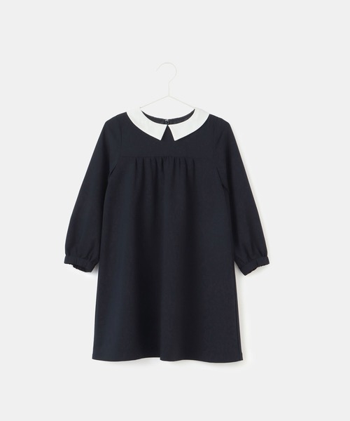 ROPE' PICNIC（ロペピクニック）の「【KIDS】セレモニーにも・セットアップ対応/ギャザーワンピース（ワンピース・キッズ・ライトグレー/ネイビー・130/120/110）」の14枚目の写真