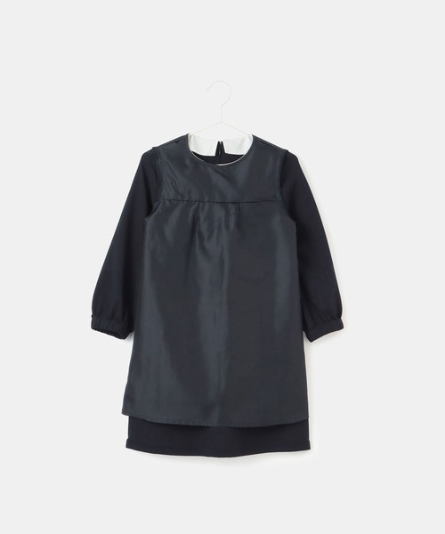 ROPE' PICNIC（ロペピクニック）の「【KIDS】セレモニーにも・セットアップ対応/ギャザーワンピース（ワンピース・キッズ・ライトグレー/ネイビー・130/120/110）」の15枚目の写真