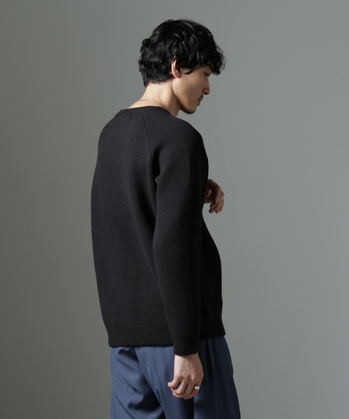 セール】ウォッシャブル ダブルフェイスニット（ニット/セーター