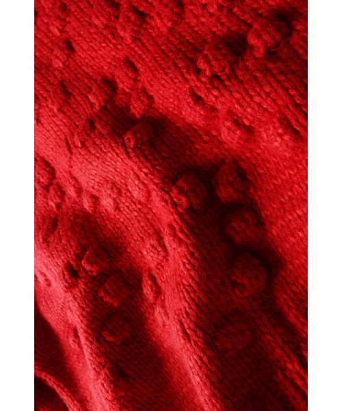 &. NOSTALGIA（アンドドットノスタルジア）の「【ZOZO限定】ハート型ポコポコ編みショートカーディガン（カーディガン/ボレロ・レディース・ブラック/アイボリー/グレー/レッド・M）」の16枚目の写真