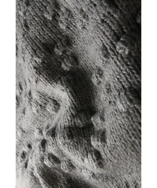 &. NOSTALGIA（アンドドットノスタルジア）の「【ZOZO限定】ハート型ポコポコ編みショートカーディガン（カーディガン/ボレロ・レディース・ブラック/アイボリー/グレー/レッド・M）」の18枚目の写真