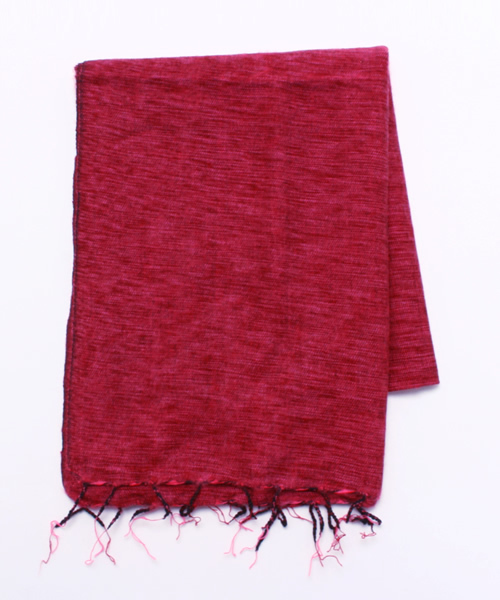 PUAL CE CIN（ピュアルセシン）の「無地ネパールストール１８０ｘ７０（ストール/ショール・レディース・グレー/ベージュ/ネイビー/ターコイズブルー/ピンク/グリーン・FREE）」の6枚目の写真