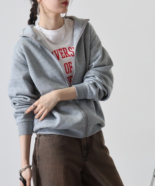 FUNALIVE（ファンアライブ）の「裏起毛フルZIPカーディガン（カーディガン/ボレロ・メンズ・ブラック/杢グレー/スミクロ/ブルー・M/L/LL）」の12枚目の写真