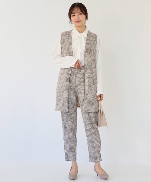 ツイード テーパードパンツ（スラックス）｜INCEDE（インシード）の