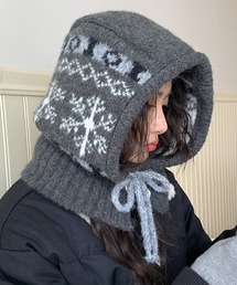 Vipoa | スノーフレーク バラクラバニットキャップ(ニットキャップ/ビーニー)