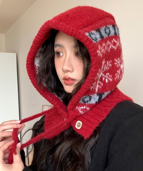 Vipoa（ヴィポア）の「スノーフレーク バラクラバニットキャップ