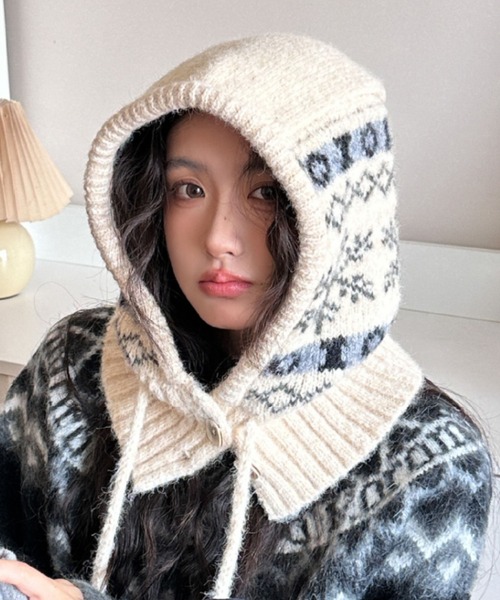 Vipoa（ヴィポア）の「スノーフレーク バラクラバニットキャップ