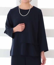 【L~6L 大きいサイズ】【セットアップ】サテンフレアスリーブブラウス