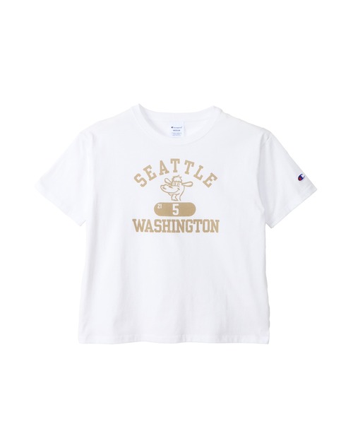 Champion(チャンピオン)の「【Champion/チャンピオン】レディース ベーシック ショートスリーブTシャツ(ワンピース・レディース・ペールイエロー/ホワイト/グレー/ネイビー・MEDIUM/LARGE)」の1枚目の写真