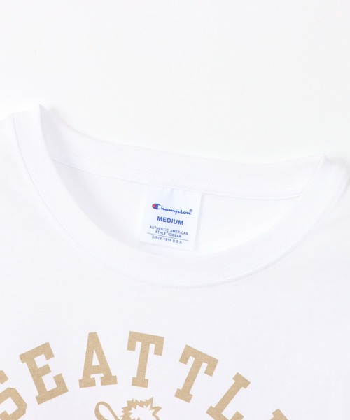 Champion(チャンピオン)の「【Champion/チャンピオン】レディース ベーシック ショートスリーブTシャツ(ワンピース・レディース・ペールイエロー/ホワイト/グレー/ネイビー・MEDIUM/LARGE)」の7枚目の写真
