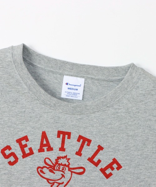 Champion(チャンピオン)の「【Champion/チャンピオン】レディース ベーシック ショートスリーブTシャツ(ワンピース・レディース・ペールイエロー/ホワイト/グレー/ネイビー・MEDIUM/LARGE)」の19枚目の写真