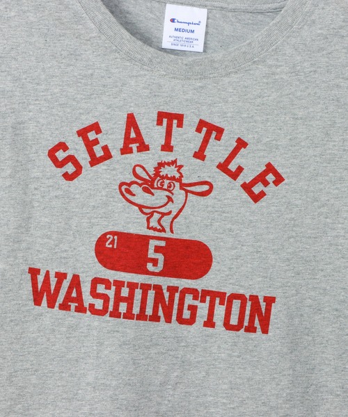 Champion(チャンピオン)の「【Champion/チャンピオン】レディース ベーシック ショートスリーブTシャツ(ワンピース・レディース・ペールイエロー/ホワイト/グレー/ネイビー・MEDIUM/LARGE)」の20枚目の写真